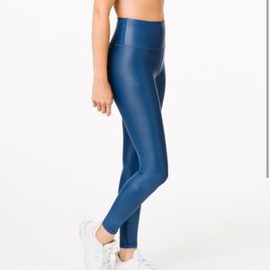 Zyia Blue Metallic Leggings 7/8
